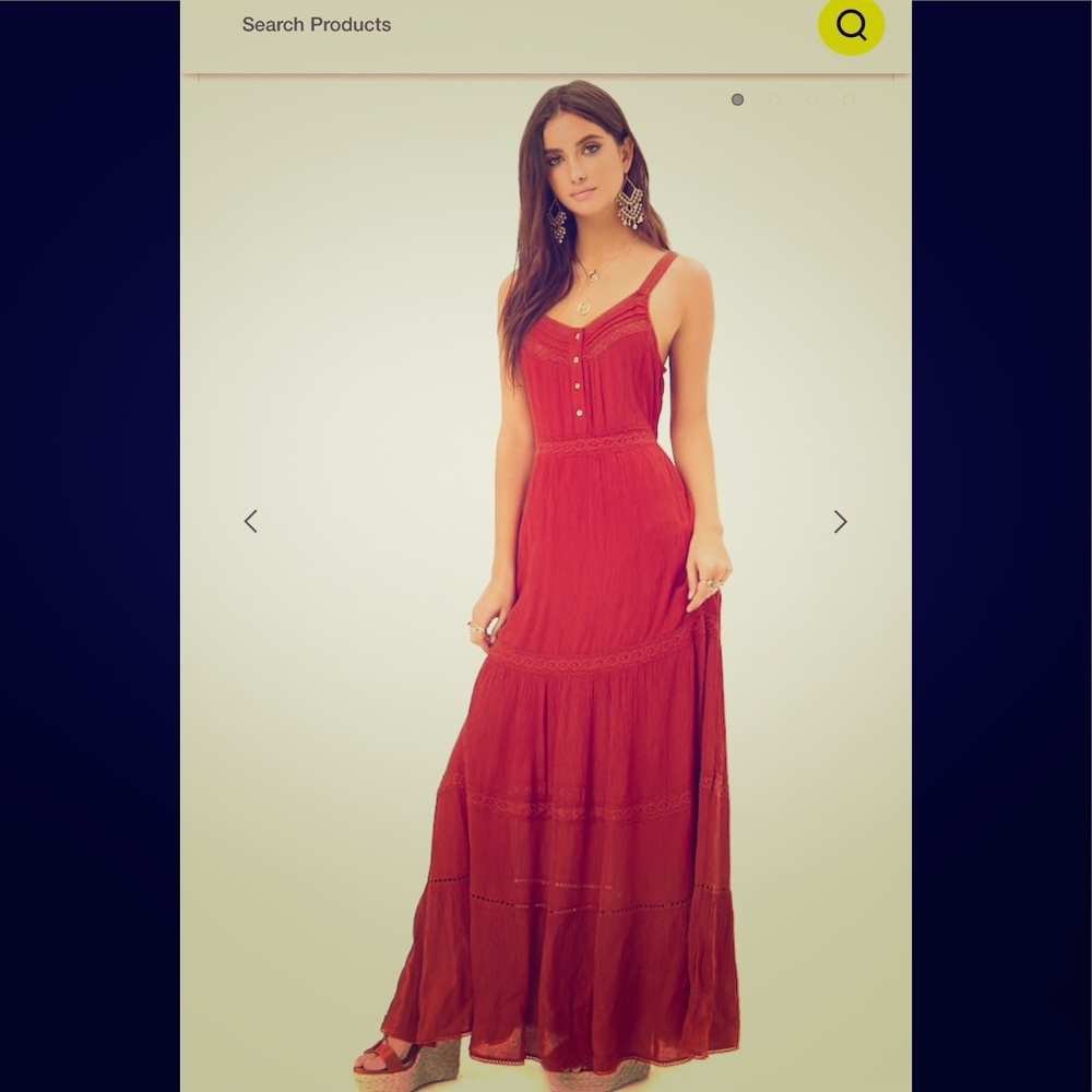 Forever21 crochet maxi dress